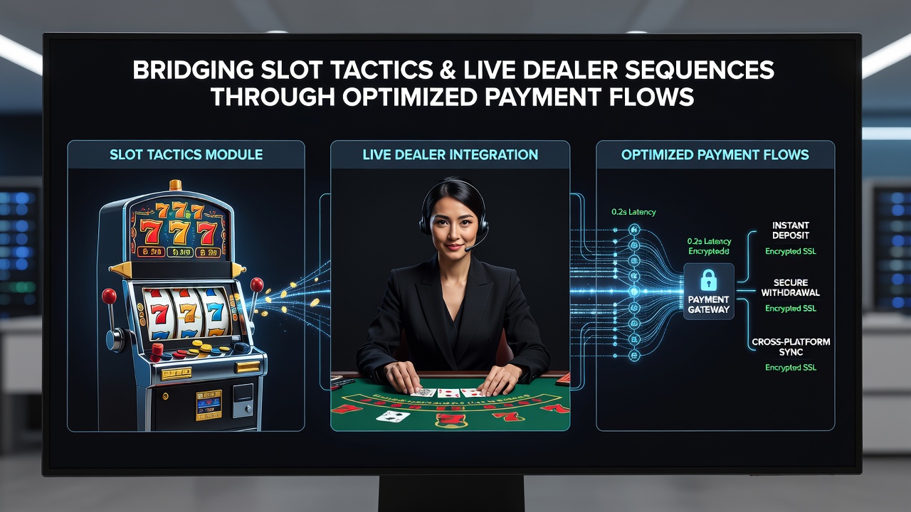 Analytics dashboard displaying payment flow metrics between slot sessions and live dealer tables with transaction timelines