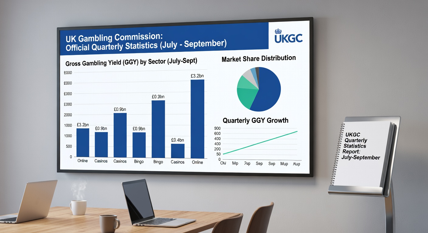 Comparison chart of land-based vs remote GGY in UK gambling for Q2 2025
