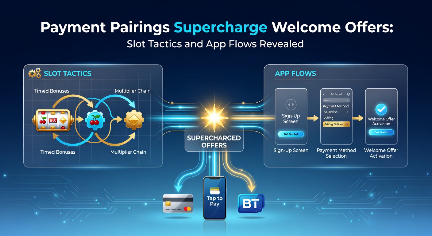 Illustration of digital payment icons linking to slot machine bonuses and mobile app interfaces