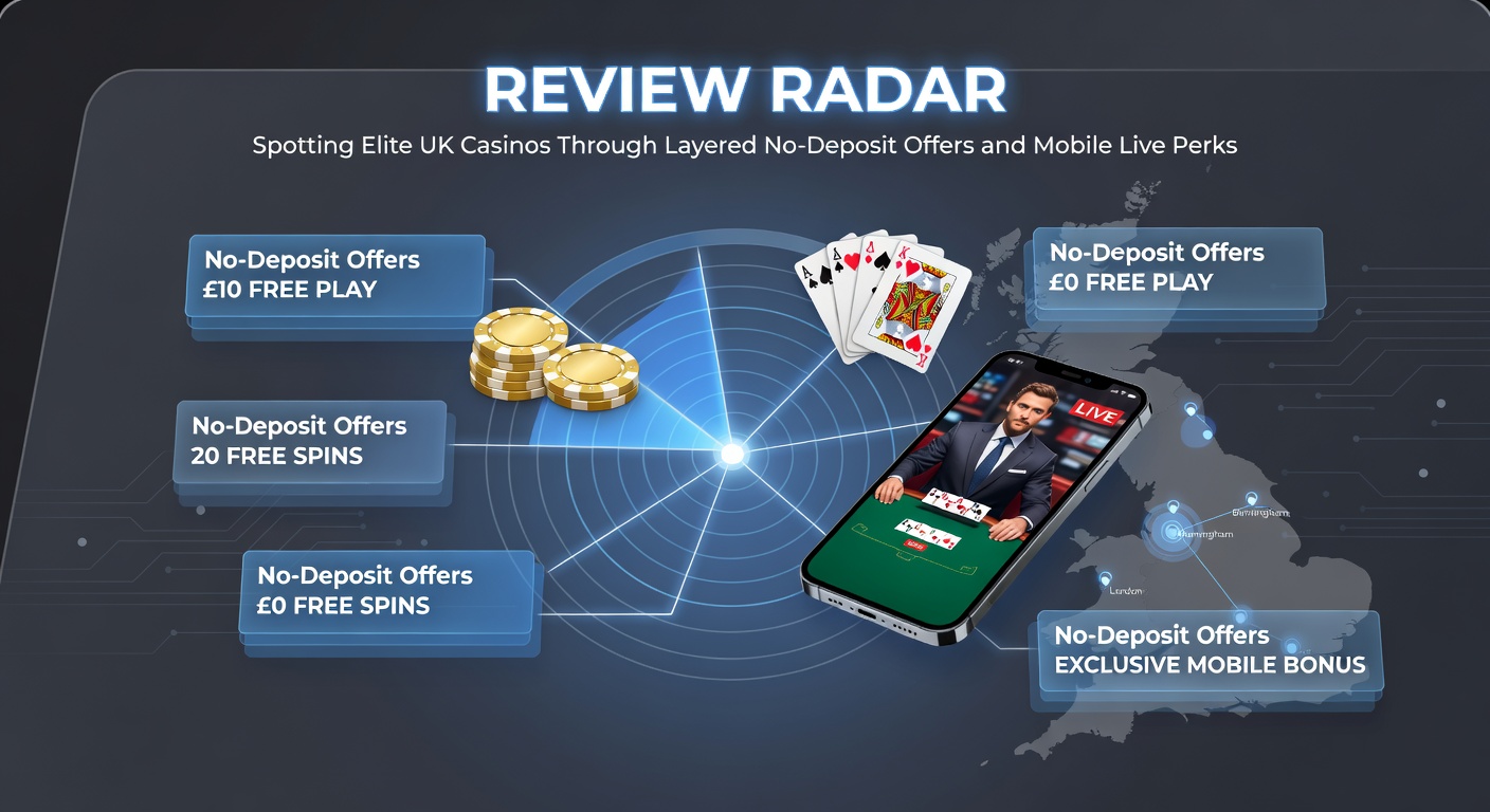 Vibrant screenshot of a UK mobile casino app displaying stacked no-deposit bonus offers alongside a live dealer blackjack table