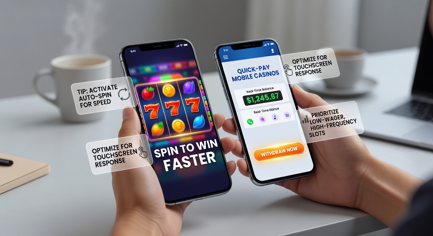 Mobile casino interface displaying a slot jackpot win with instant payout notification popping up