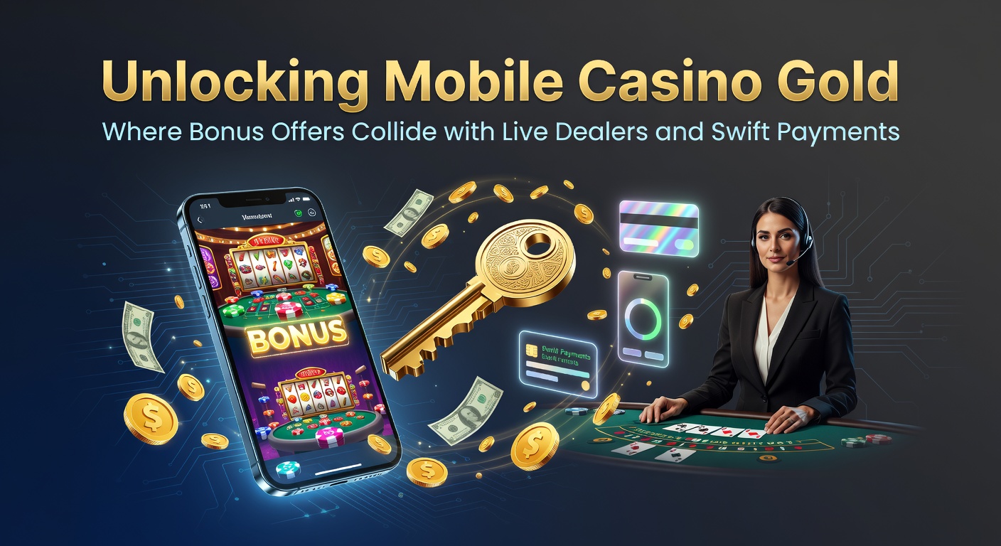 Vibrant mobile casino interface showing live dealer blackjack alongside bonus promotions and quick payment icons